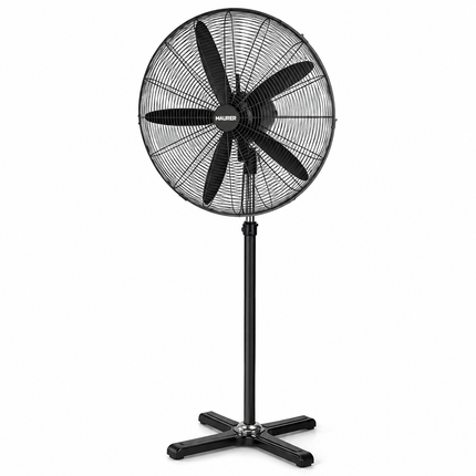 Ventilador de Pie Industrial Ø65 cm Negro 190W Regulable