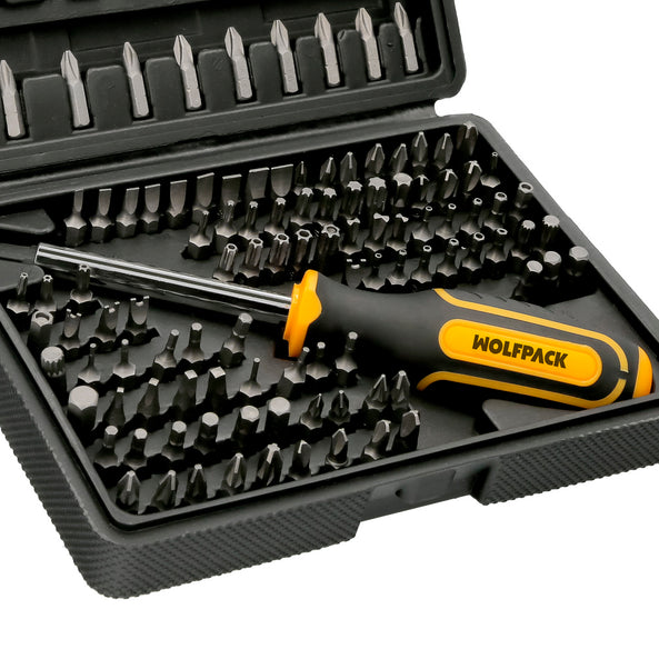 Juego de Puntas y Adaptadores 1/4" 122 Piezas con Maletín | Acero Cromo Vanadio