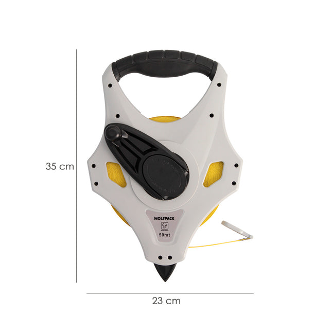 Cinta Métrica 50 m Fibra de Vidrio con Recogida 3X