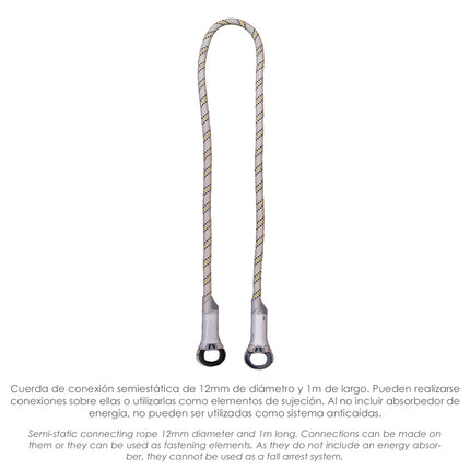 Cinturón de Seguridad con Cuerda y Mosquetón Anticaídas