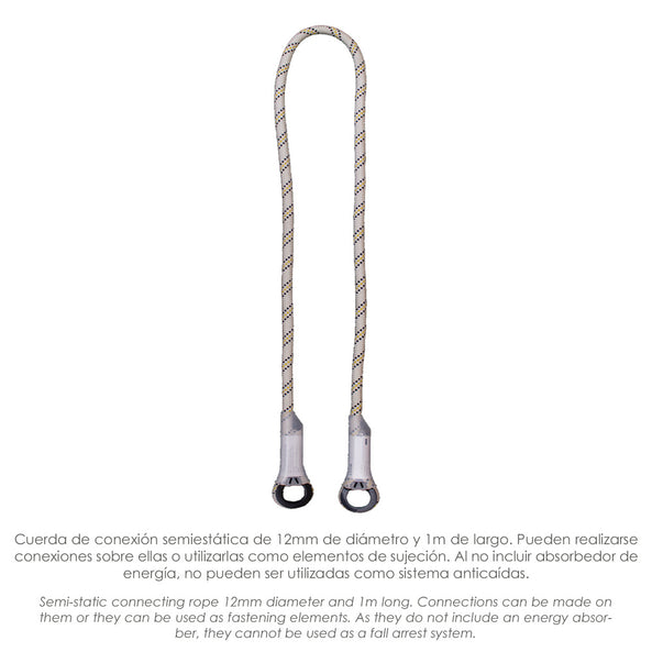 Cinturón de Seguridad con Cuerda y Mosquetón Anticaídas