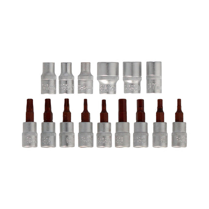 Set Llave Dinamométrica 1/4" con Vasos y Puntas | Par 5–25 Nm | Acero Cromo Vanadio