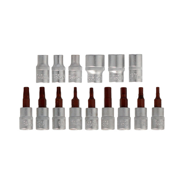 Set Llave Dinamométrica 1/4" con Vasos y Puntas | Par 5–25 Nm | Acero Cromo Vanadio