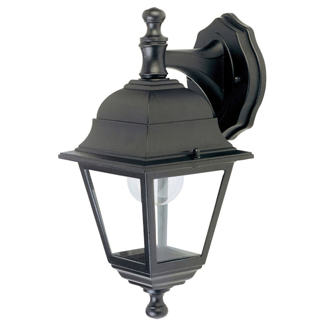 Farol de Jardín con Soporte Alto Negro