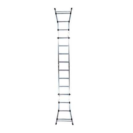 Escalera Telescópica Aluminio 3+3 Peldaños - Perfil 67mm