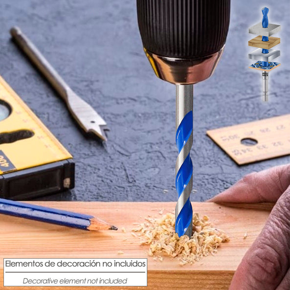 Estuche de Brocas Wolfpack Universales Ø4–10 mm | Punta Hexagonal Multiusos