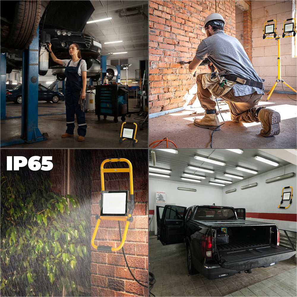 Foco LED Plano 100 - 4000K IP65 con Asa de Transporte