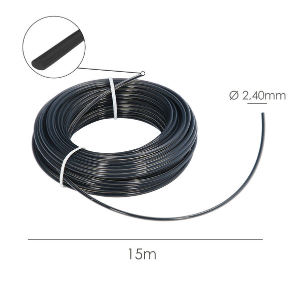 Hilo Nylon Redondo 2,4 mm – 15 m | Profesional para Desbrozadora