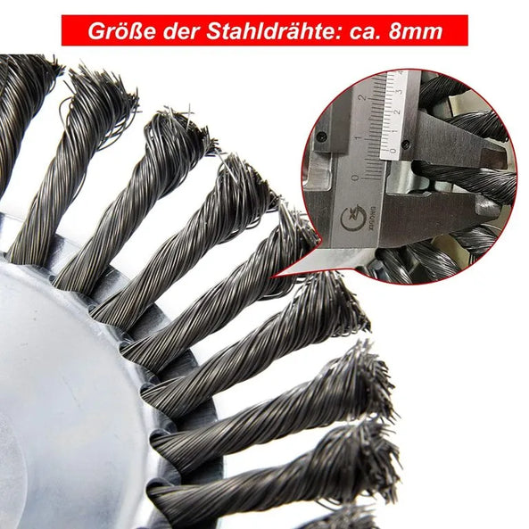 Disco de Acero para Malas Hierbas | Cepillo de Alambre 200 mm