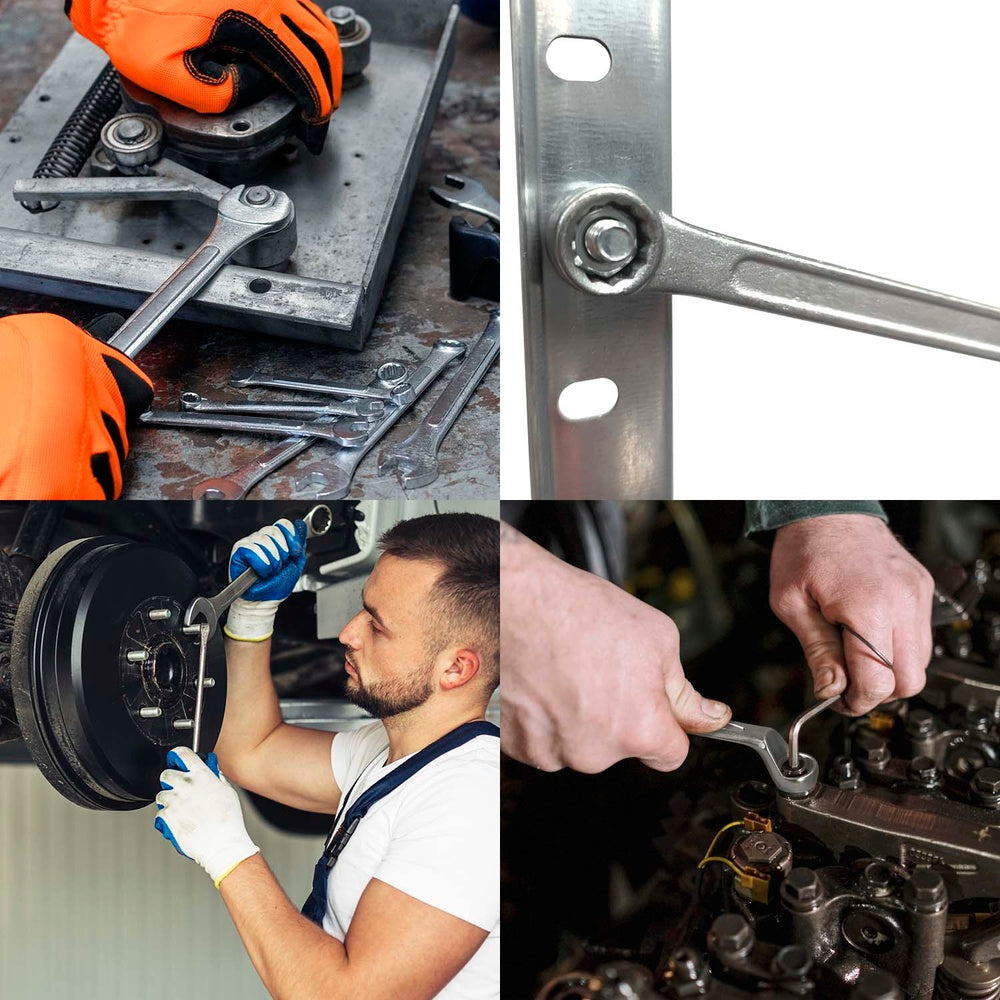 Juego de Llaves Fijas Wolfpack 12 Piezas | Acero Resistente para Uso Industrial y Taller