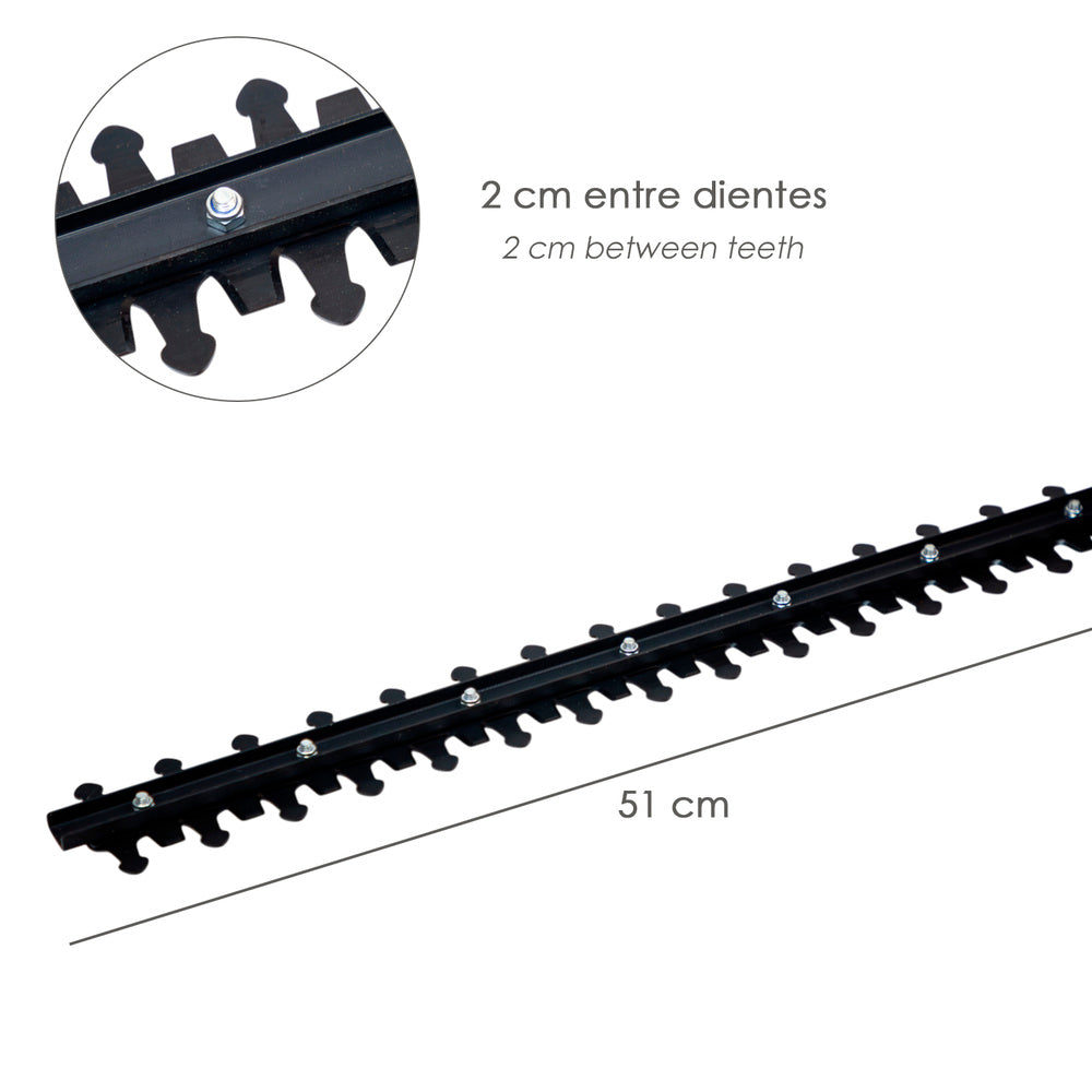 Recortasetos Eléctrico 650 W – Cuchilla 510 mm