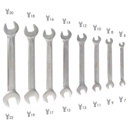 Juego de Llaves Fijas Wolfpack 12 Piezas | Acero Resistente para Uso Industrial y Taller