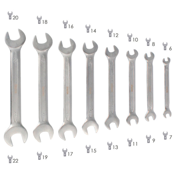 Juego de Llaves Fijas Wolfpack 12 Piezas | Acero Resistente para Uso Industrial y Taller