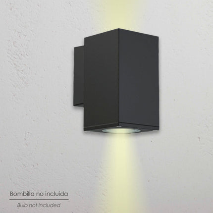 Lámpara Aplique Doble GU10 IP65 Negra