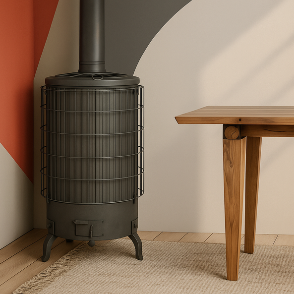 Estufa de Leña L4 | 14,8 kW | Salida Humos Ø120 mm | Doble Combustión