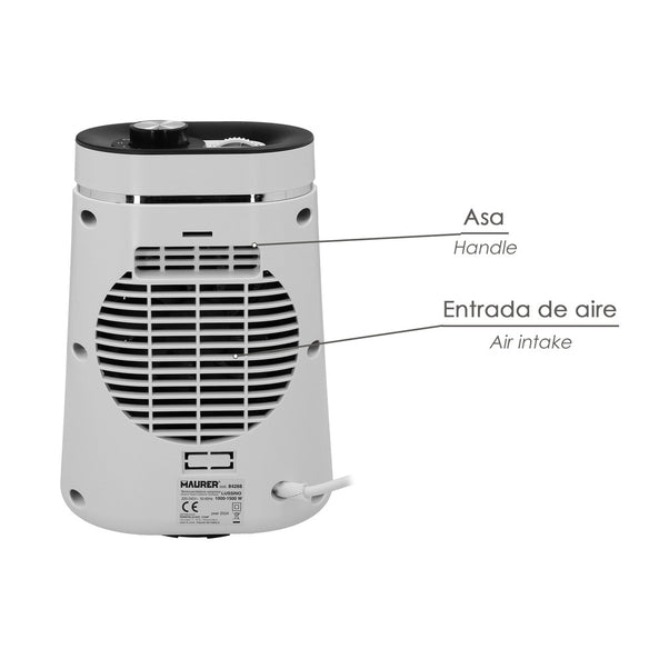 Termoventilador Cerámico Oscilante 1000 - 1500 W