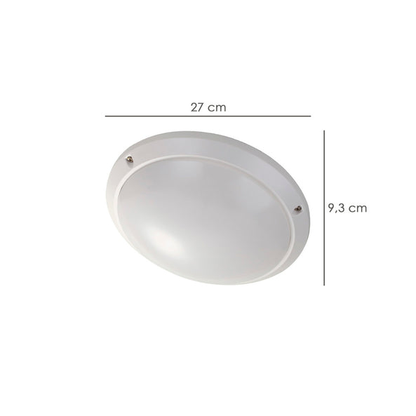 Lámpara Plafón Interiores / Exteriores IP45 E27 Ø27 cm