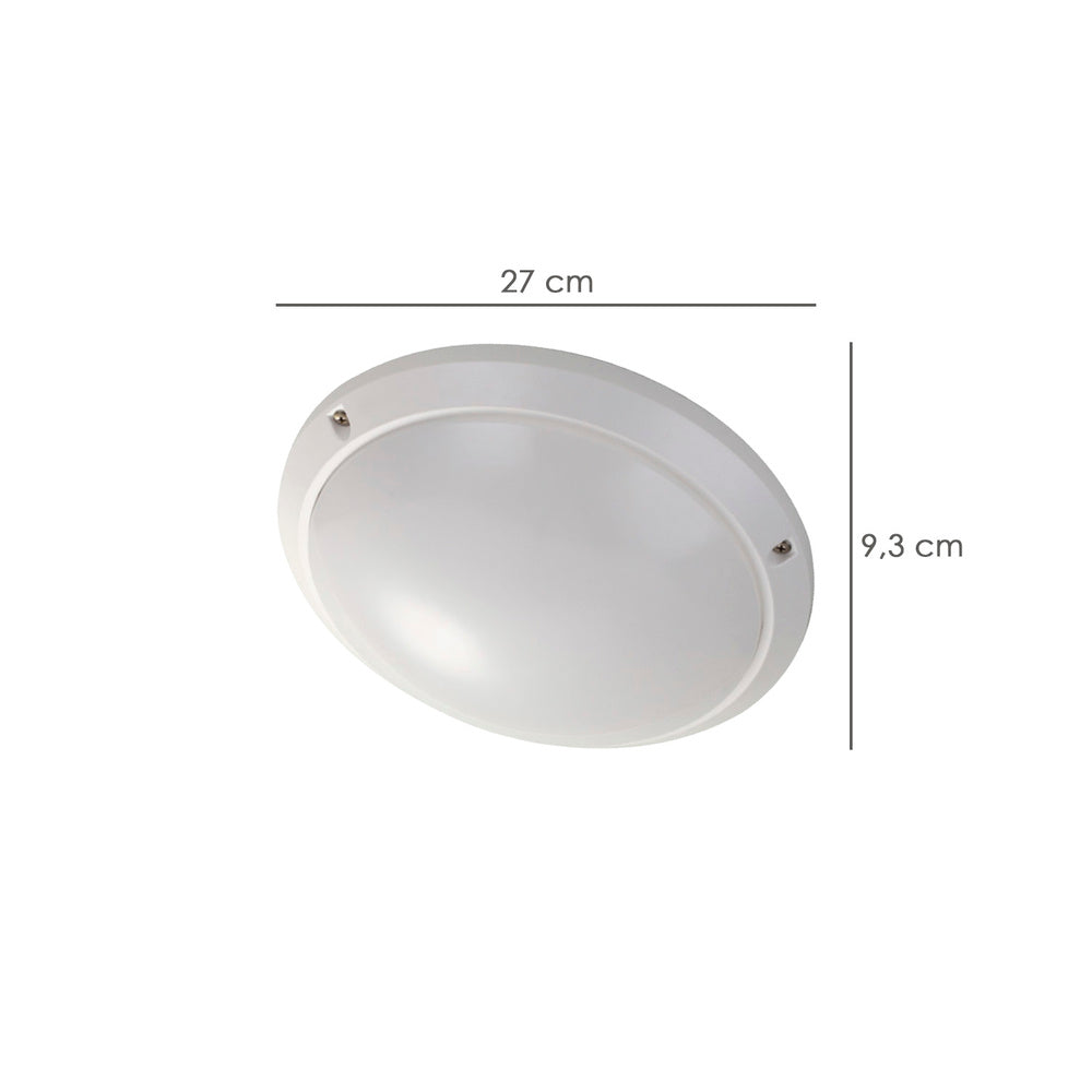 Lámpara Plafón Interiores / Exteriores IP45 E27 Ø27 cm
