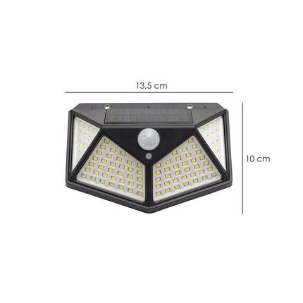 Aplique Solar LED con Sensor de Luz y Movimiento 270 Lúmenes