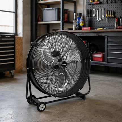 Ventilador Industrial de Suelo Ø75 cm con Ruedas 200W