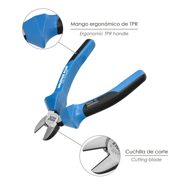 Alicates de Corte Diagonal DIN/ISO Plus 160 mm Heavy Duty – Profesional y Ergonómico