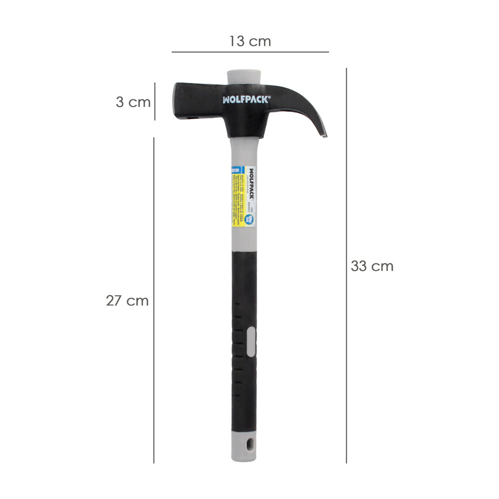 Martillo Uña Español 600 g con Mango Fibra de Vidrio
