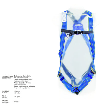 Arnés Anticaídas Kit de Seguridad Nº1 EN361 – 4 Piezas