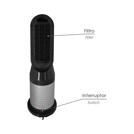 Termoventilador Cerámico con Mando 2000 W | Oscilante y LED