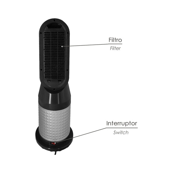 Termoventilador Cerámico con Mando 2000 W | Oscilante y LED