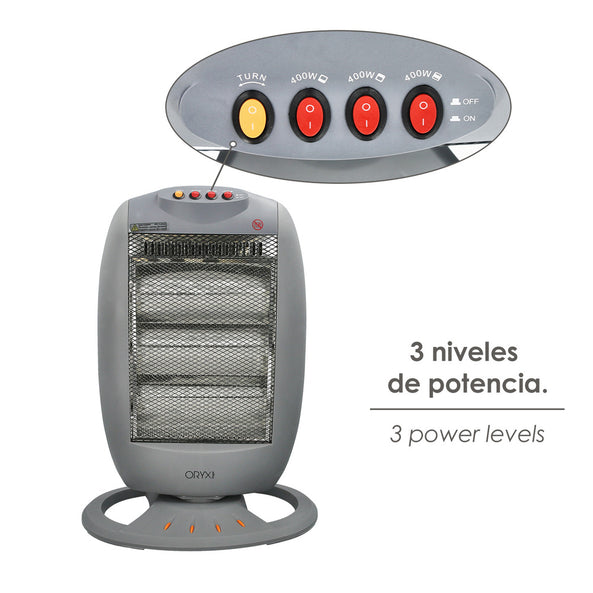 Estufa Halógena Oscilante 400 - 800 - 1200 W