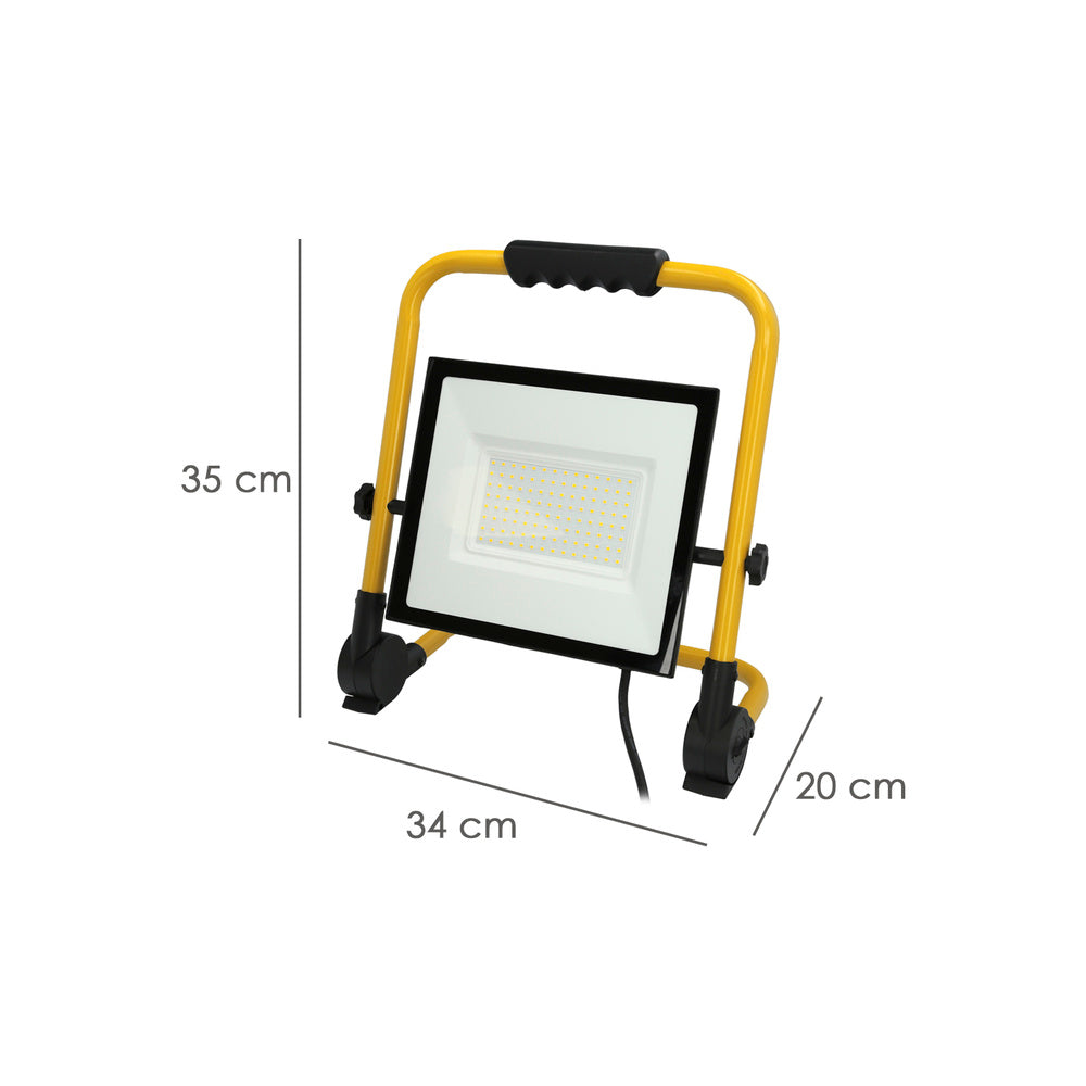 Foco LED Plano 100 - 4000K IP65 con Asa de Transporte