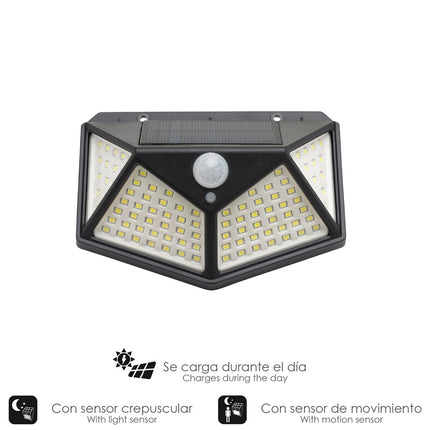 Aplique Solar LED con Sensor de Luz y Movimiento 270 Lúmenes