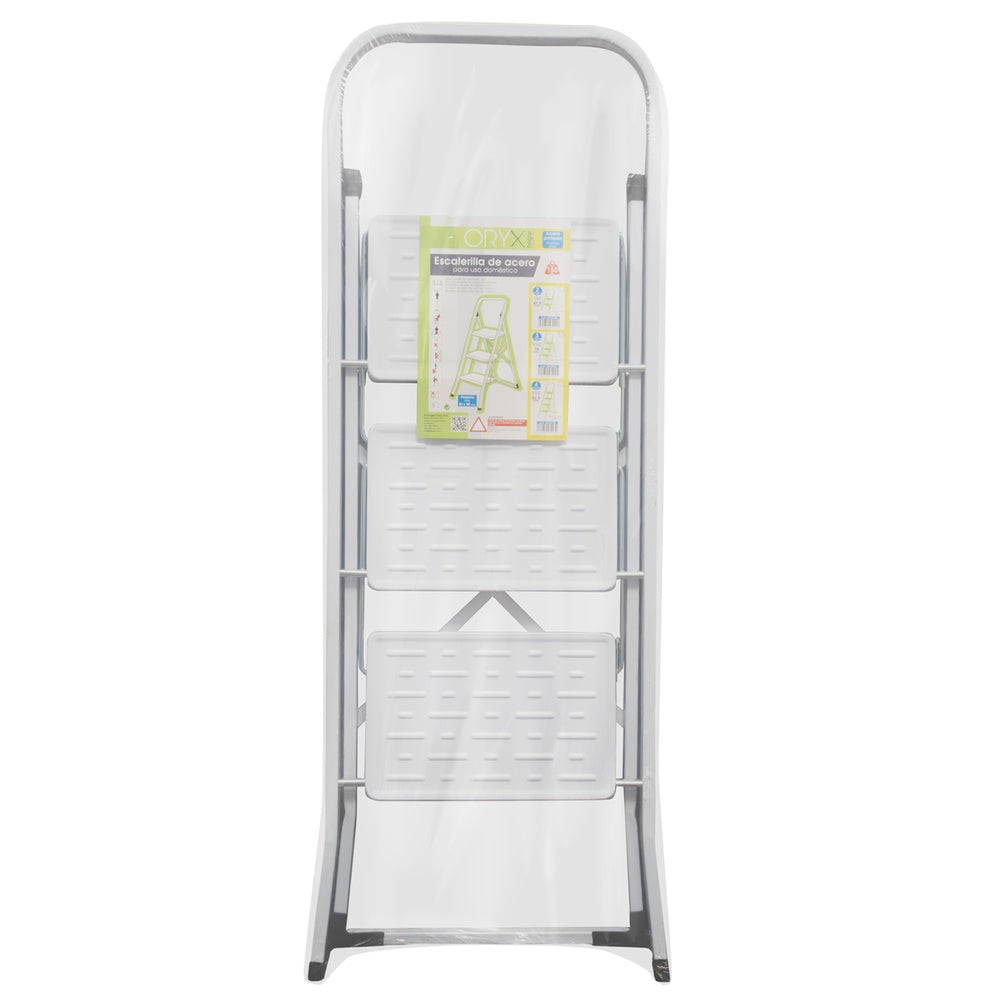 Escalera Oryx Aluminio 3 Peldaños – Compacta, Resistente y Fácil de Transportar