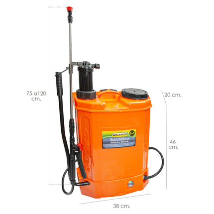 Sulfatadora Eléctrica a Batería 16L 12V 8Ah – Doble Uso Manual o Automático con Lanza Inox