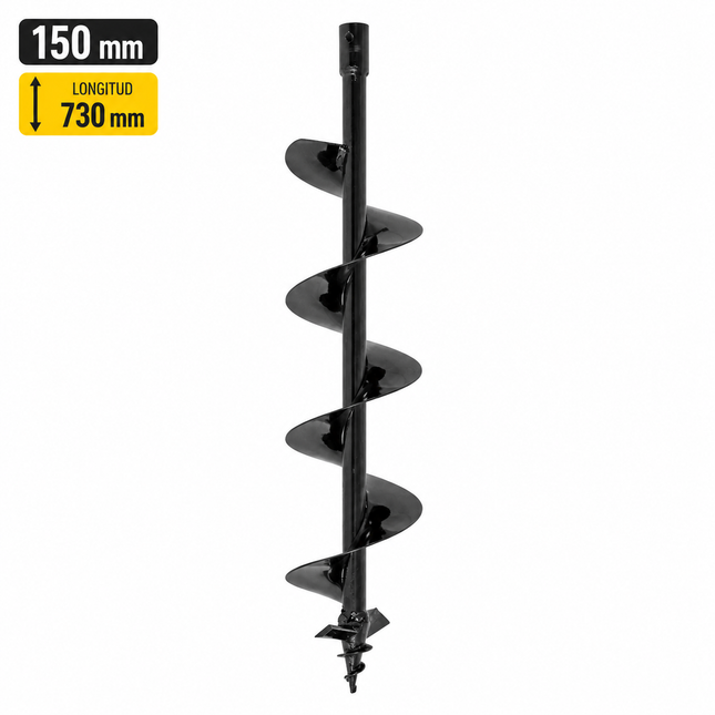Broca para Ahoyadora 150 mm x 730 mm – Perforación de Tierra Profesional