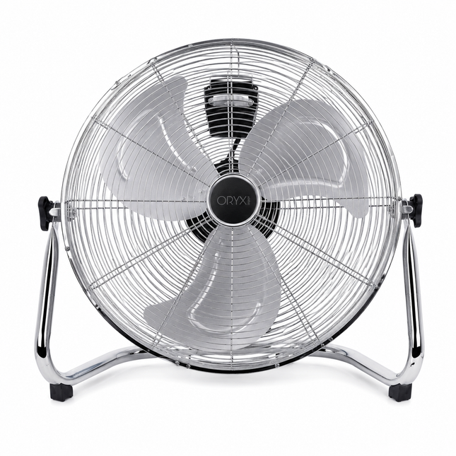 Ventilador de Suelo Cromado Ø50 cm 120W Alta Velocidad