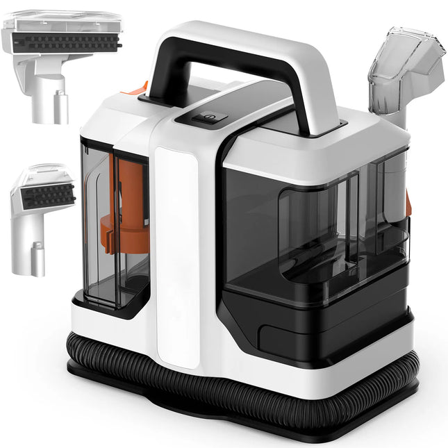 Limpiador de Tapicerías Portátil 750W con Succión 15KPa | Máquina Quitamanchas para Sofás, Alfombras y Coches