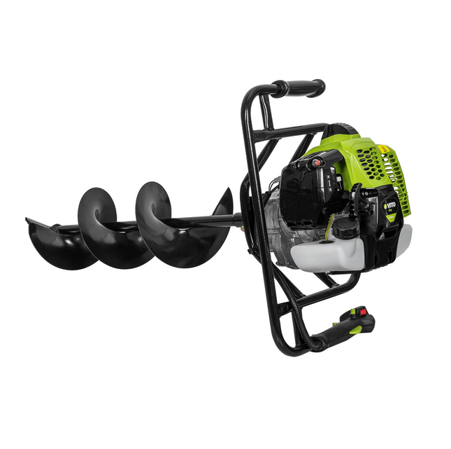 Ahoyadora Gasolina 43cc 1.6CV – Perforadora de Tierra con 3 Brocas Ø100/150/200 mm