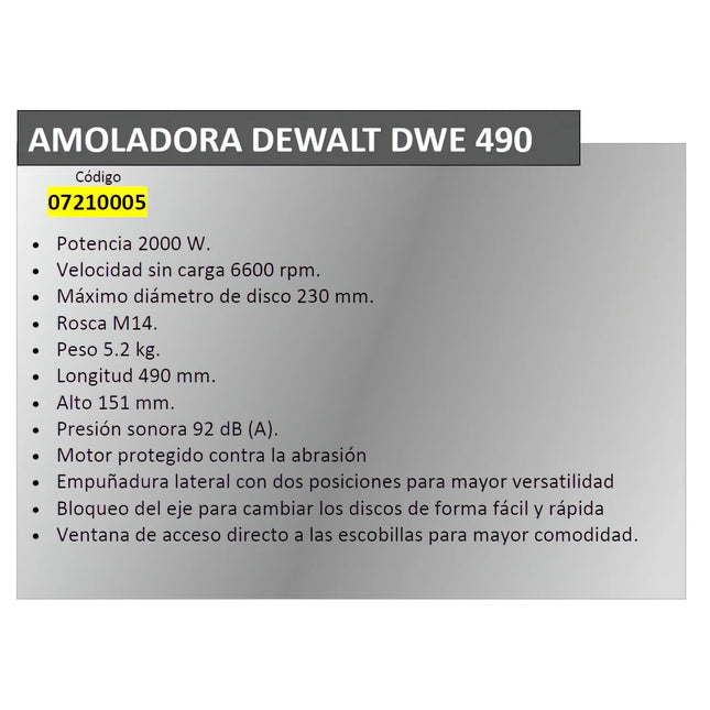 Amoladora Dewalt 2000 W