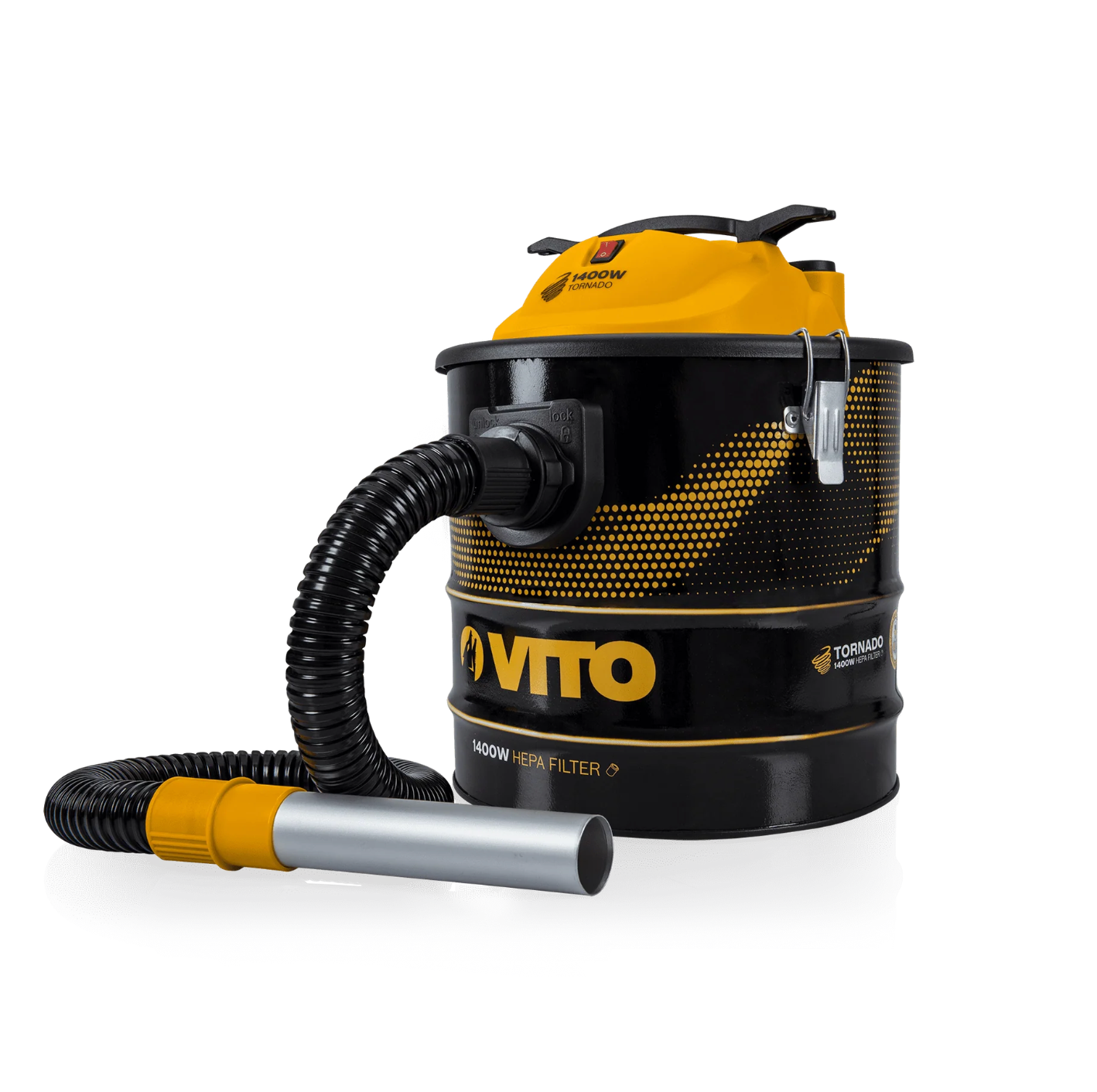 Aspirador/Soplador de Cenizas 1400W con Depósito Metálico 18L | Con Filtro HEPA y Función de Soplado