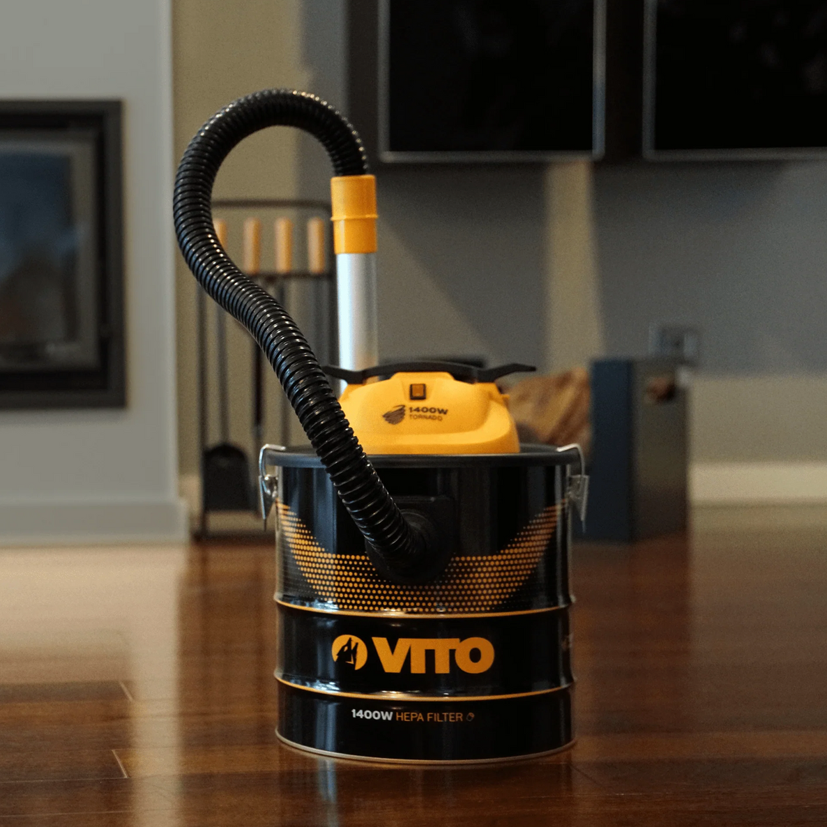 Aspirador/Soplador de Cenizas 1400W con Depósito Metálico 18L | Con Filtro HEPA y Función de Soplado