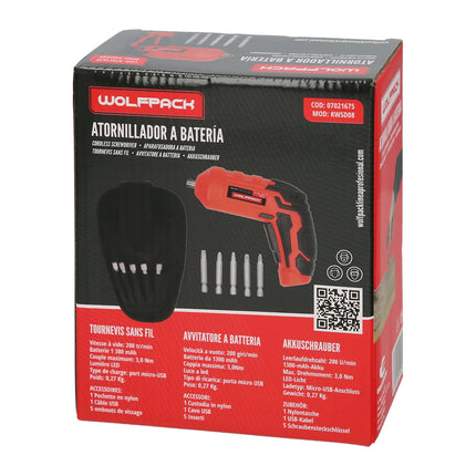 Atornillador de 4 V con LED I Wolfpack