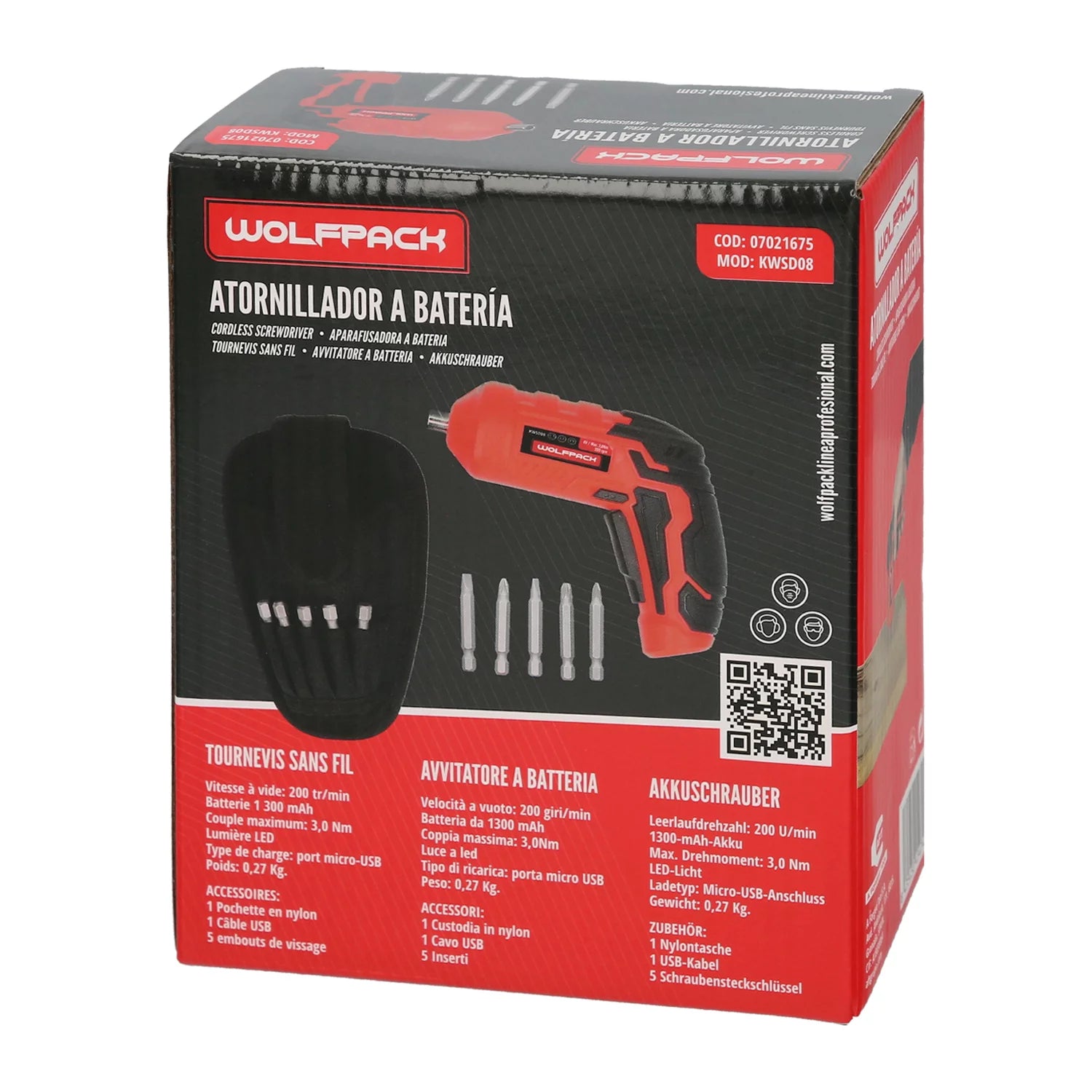 Atornillador de 4 V con LED I Wolfpack