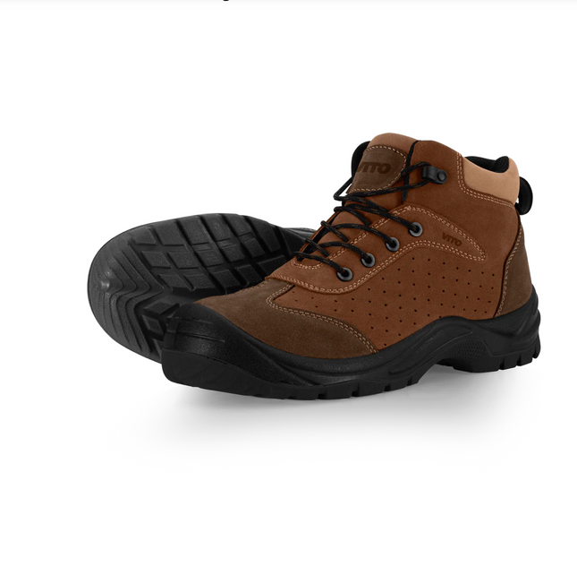 Bota de seguridad OXIS S1P con empeine de gamuza