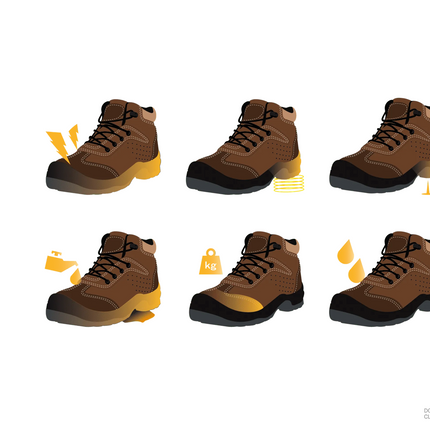 Bota de seguridad OXIS S1P con empeine de gamuza