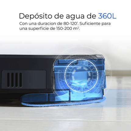 Robot Aspirador Láser LASERBOT 360 Phoenix  - Aspirado, Barrido, Fregado y Mopa, Compatible con Alexa y Google Assistant