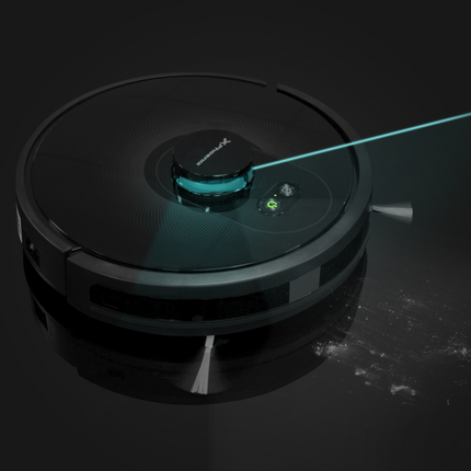 Robot Aspirador Láser LASERBOT 360 Phoenix  - Aspirado, Barrido, Fregado y Mopa, Compatible con Alexa y Google Assistant