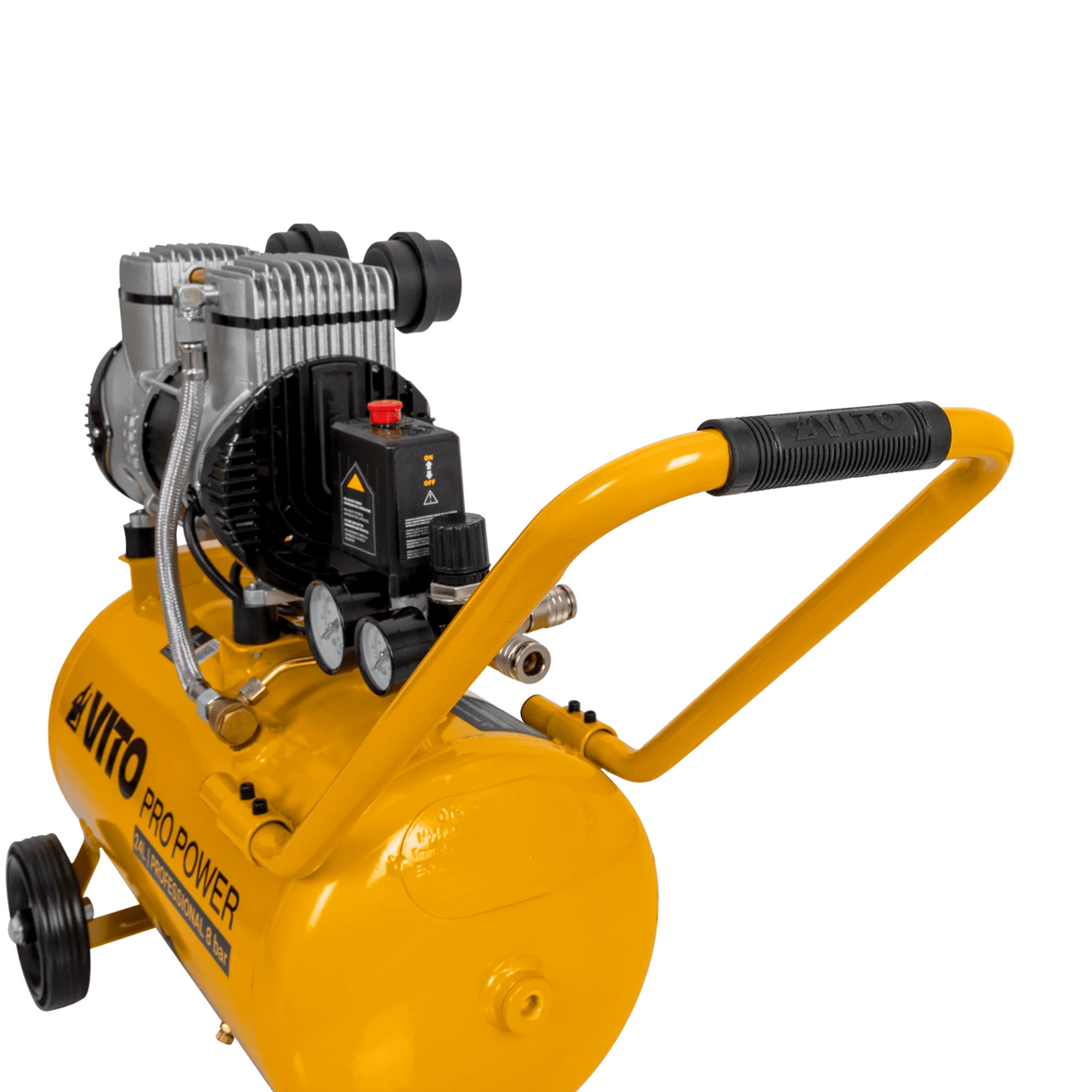 Compresor Silencioso sin Aceite 24L 2.0CV 8 bar | Bajo Ruido y Libre de Mantenimiento