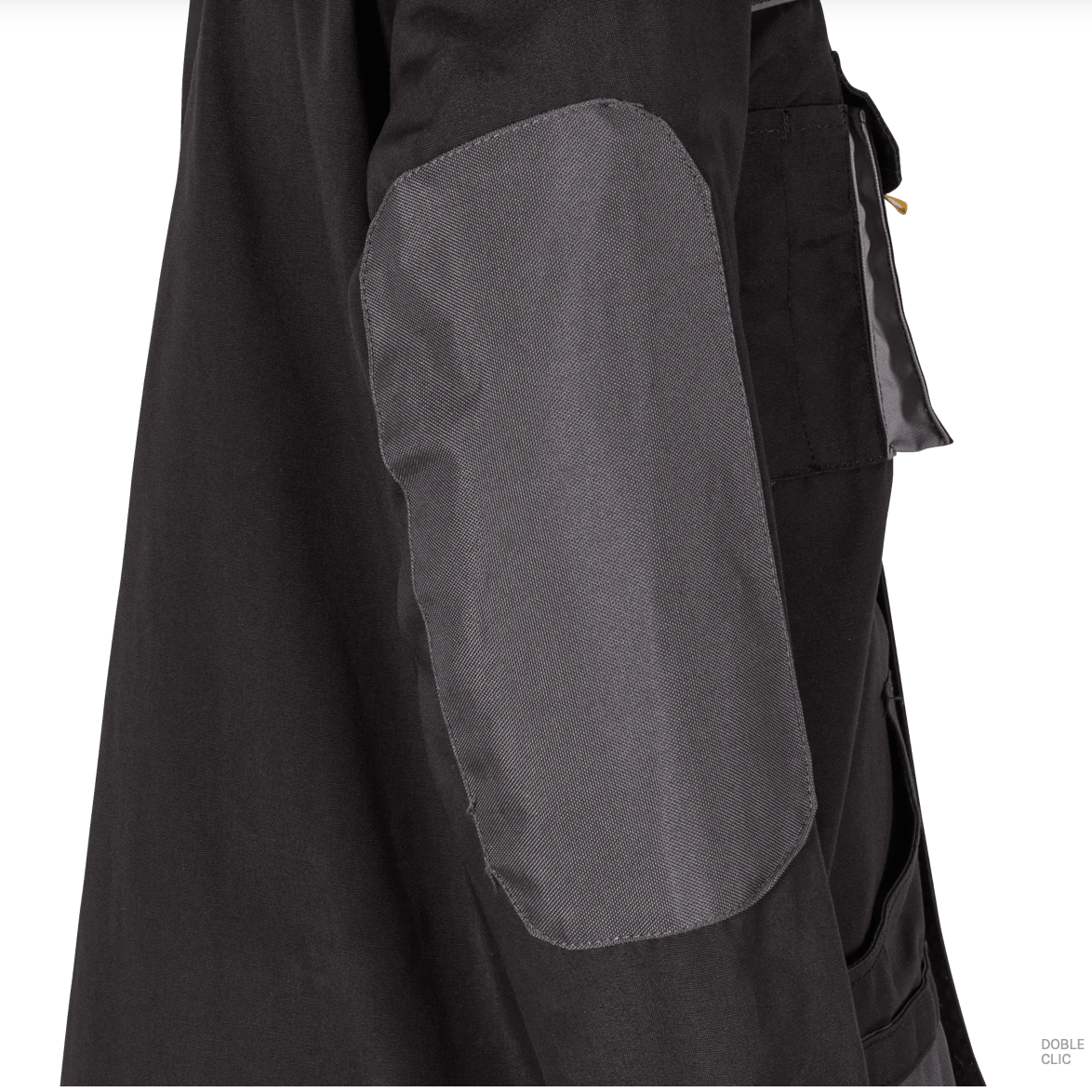 Chaqueta de Trabajo Comfort Plus Gris – 9 Bolsillos, Triple Costura y Cierre con Velcro