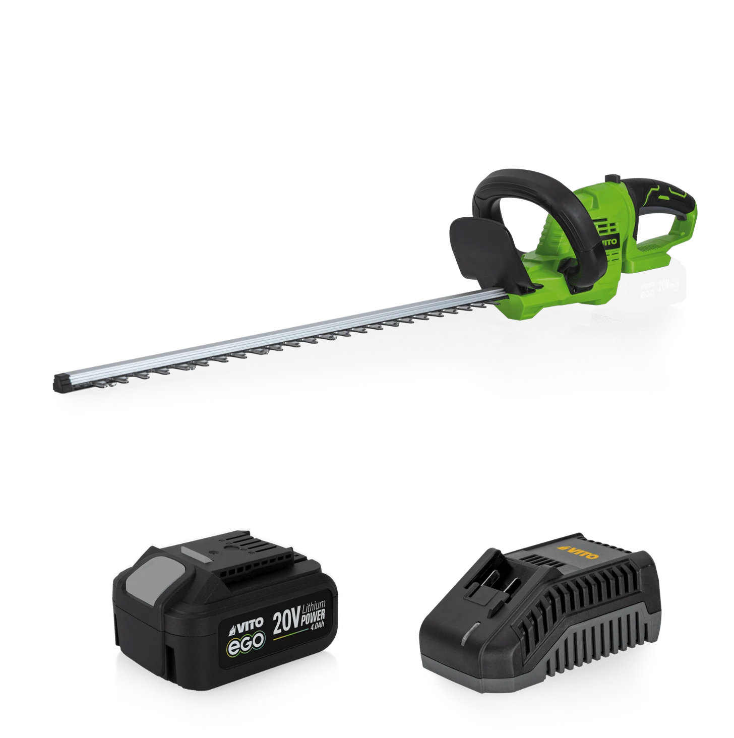 Cortasetos 20V con Batería 4Ah y Cargador Rápido – Cuchilla 510 mm, Corte Preciso y Gran Autonomía